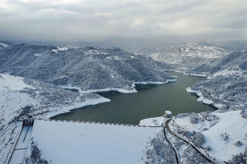 Samanlı Dağları ve Yuvacık Barajı beyaza büründü 