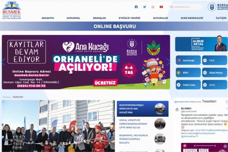 BUSMEK’te online başvurulara yoğun ilgi