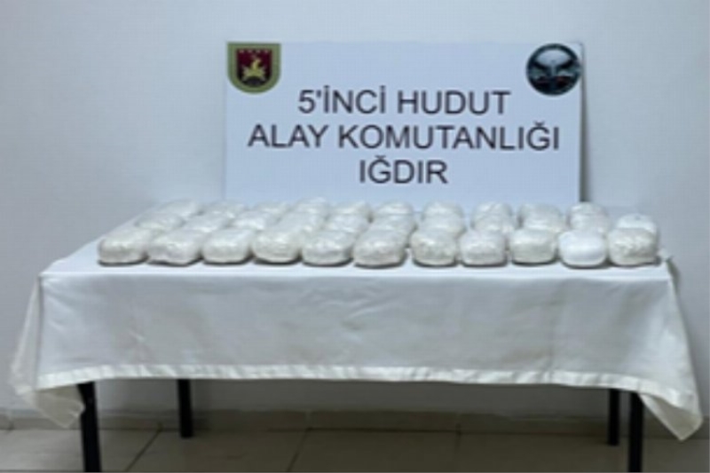 Iğdır hududunda 32 kilogram uyuşturucu madde ele geçirildi