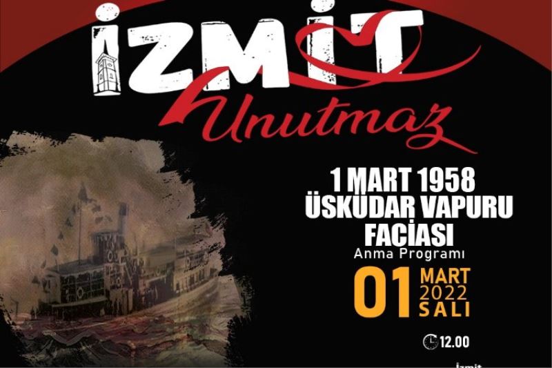 İzmit Belediyesi, 1 Mart Vapur Faciasında hayatını kaybedenleri anacak