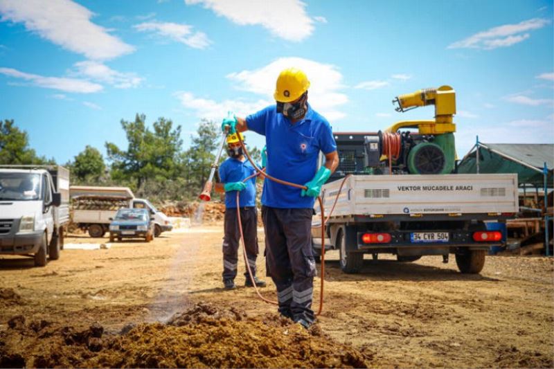 Kurban satış ve kesim noktaları ilaçlanıyor