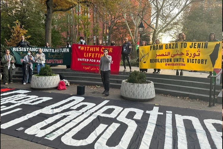 Washington Square Park’ta Filistin’e destek eylemi