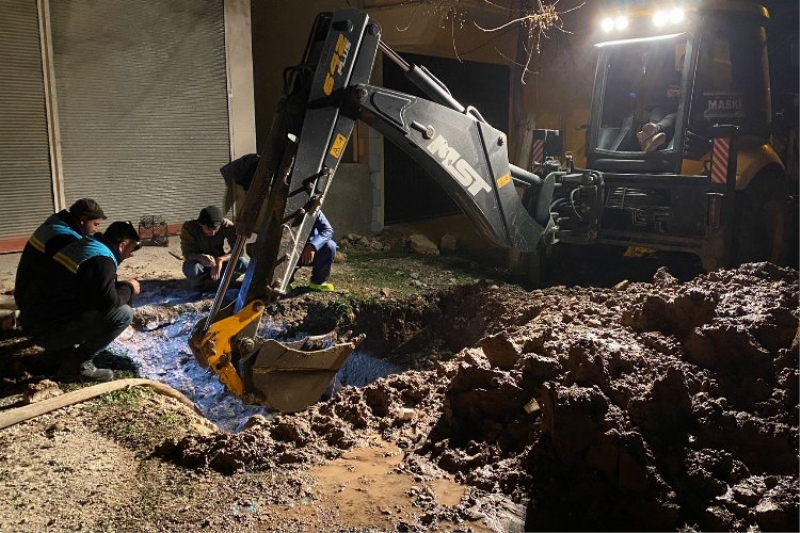 MASKİ, Kahramanmaraş’ta altyapı tamiratını gece-gündüz sürdürüyor