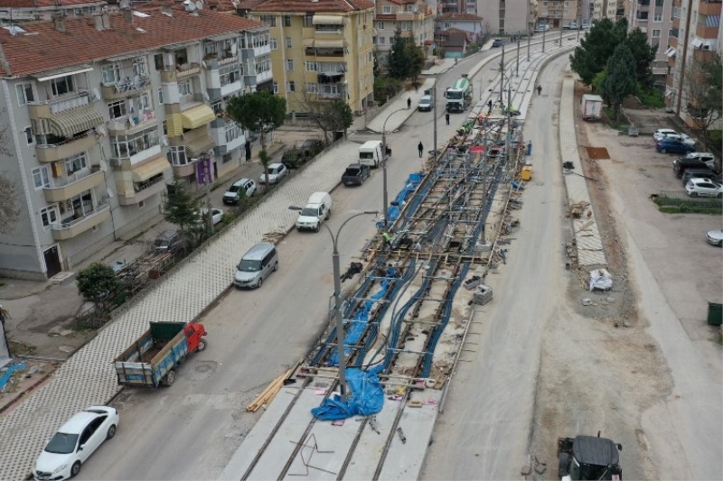 Kuruçeşme tramvayda ray imalatı tamamlandı